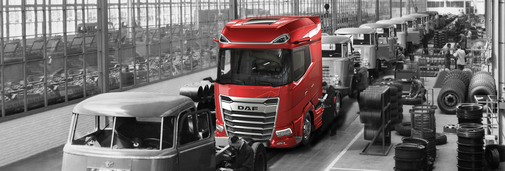 Usine DAF à Eindhoven en 1952